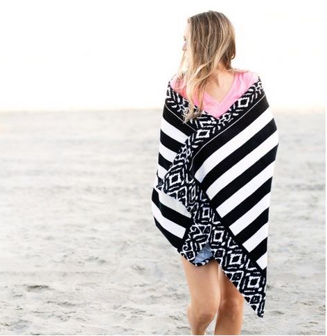 Black Stripe Havana Beach Towel