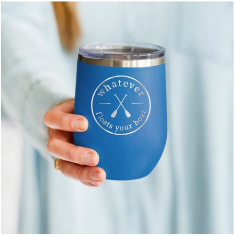 Whatever Floats Your Boat Royal Blue 12oz Insulated Tumbler
