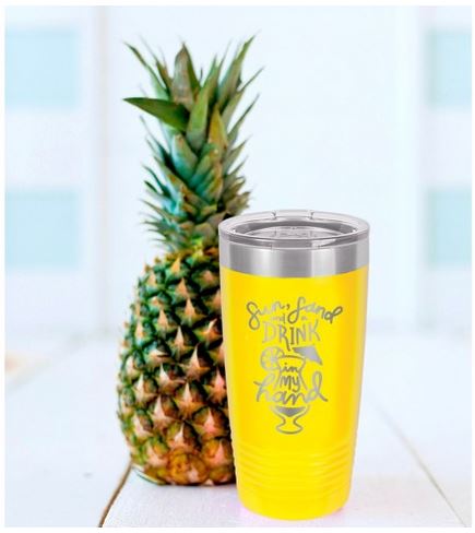 Sun Sand and Drink in my Hand 20oz. Insulated Tumbler